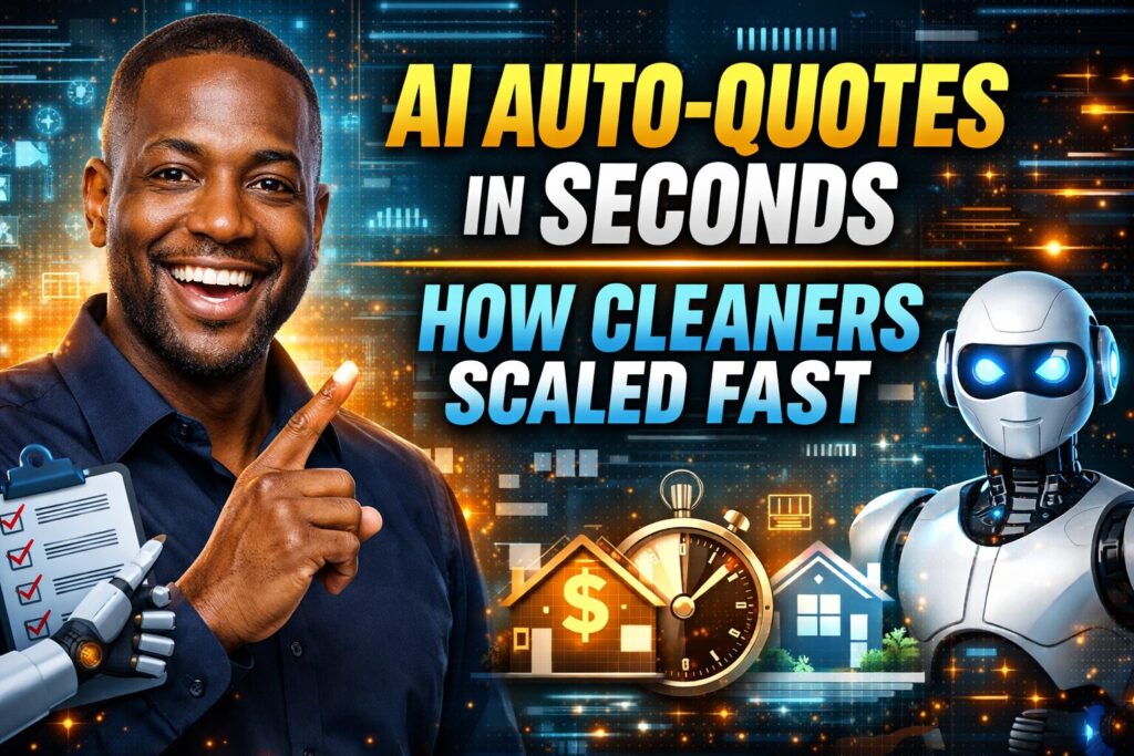 Learn how AI helps cleaning companies quote jobs in seconds, increase close rates, and automate pricing without extra staff.